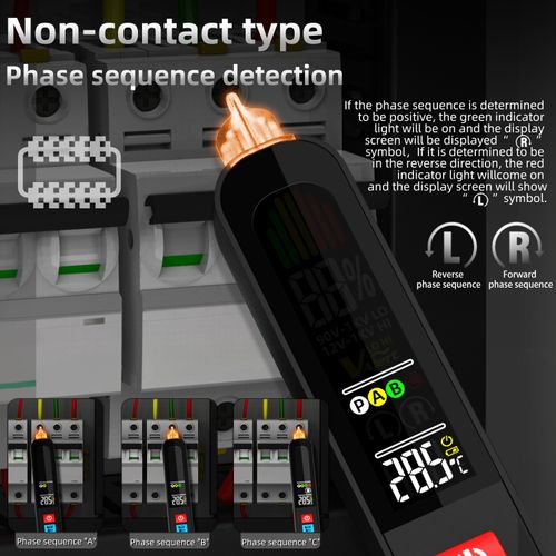 Non-contact phase sequence detector induction voltage detection pen AVX1 non-contact test pen measuring instrument