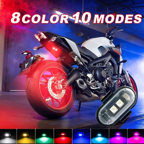 Wireless remote control aircraft light, drone navigation light, motorcycle and car universal eight-color flashing warning light (three lights plus remote control)