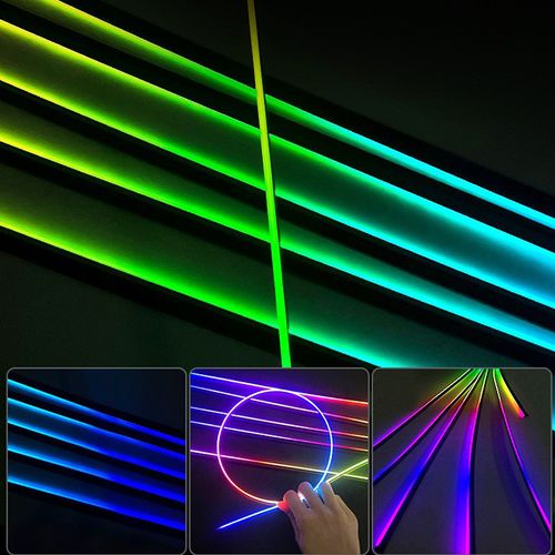 Car atmosphere light LED headlight cold light car atmosphere light voice-controlled music rhythm light pickup light decorative light