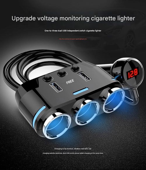 3-in-1 Fast Charging Car Charger! USB Car Adapter Plug Design, Charge Multiple Devices Simultaneously, Practical for Daily Commuting Long-Distance Trips