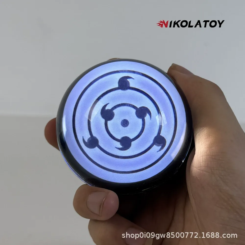NIKOLATOY Creative Uchiha Sasuke Mangekyō Sharingan with LED Music Rhythm Display Desktop Ornament