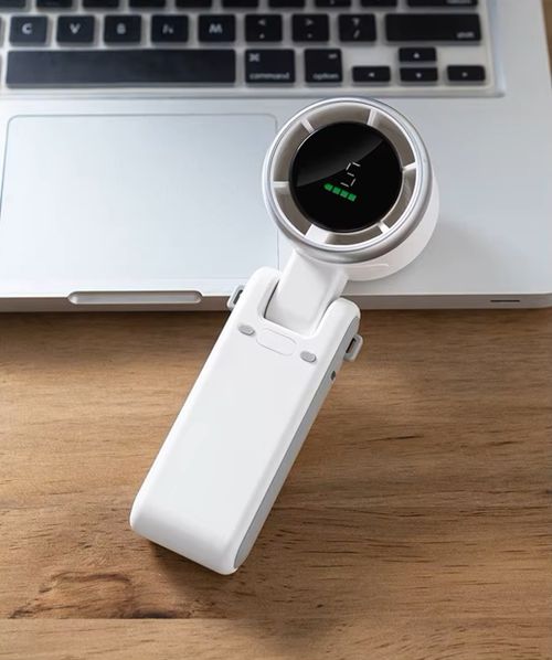 Foldable Turbo Handheld Fan | 3-Speed Powerful Wind + USB Fast Charging | Hands-Free Neckband Design | 72-Hour Long Battery Life