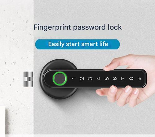 Household Indoor Smart Lock! Fingerprint & Password Dual Unlocking, Alloy Material Compatible with Wooden Doors Partition Doors, Universal for Bedroom & Office Doors, Electronic Door Lock Safe & Convenient