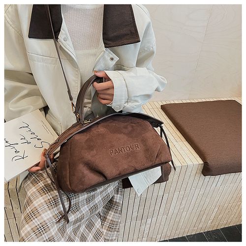 Korean version of Maillard hand-held tote bag women's 2025 autumn and winter new style retro versatile shoulder bag commuter messenger bag