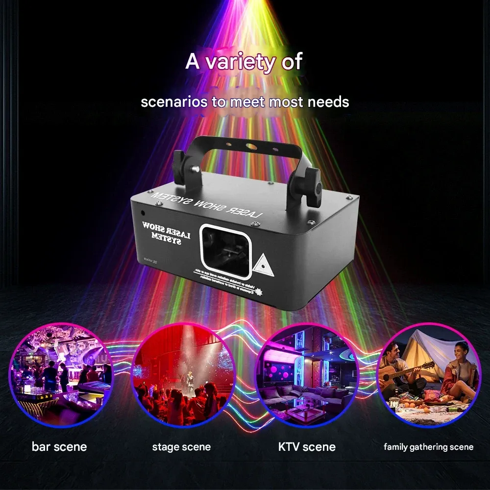 New DMX512 full color laser light line pattern laser light Disco colorful bar light stage lighting
