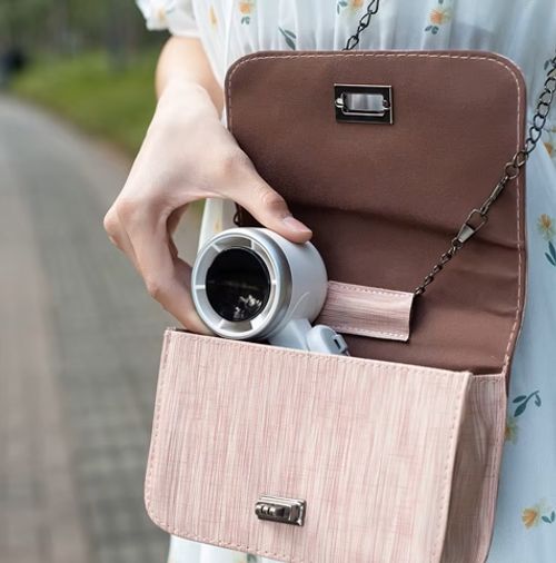 Foldable Turbo Handheld Fan | 3-Speed Powerful Wind + USB Fast Charging | Hands-Free Neckband Design | 72-Hour Long Battery Life