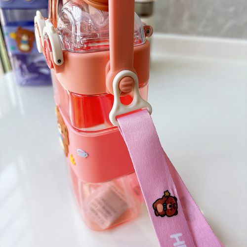 New punk doll water cup children's double drink plastic cup cup cute high value straw cup