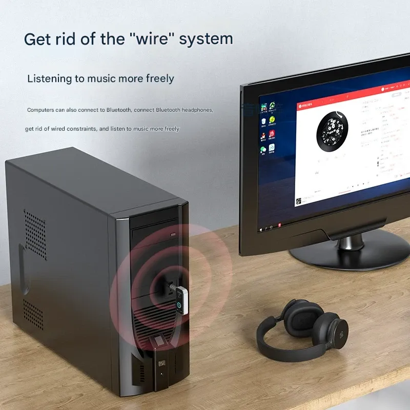 Car 5.3 Bluetooth adapter AUX audio speaker car transmitter 3.5MM Bluetooth receiver T67