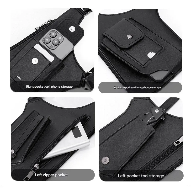 Vest backpack outdoor vest bag sports leisure backpack trendy cool fashion chest bag