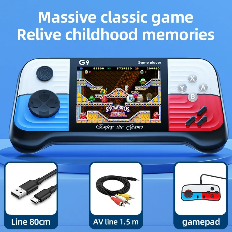 New G9 handheld game console joystick retro HD handheld PSP game arcade 666 game all-in-one