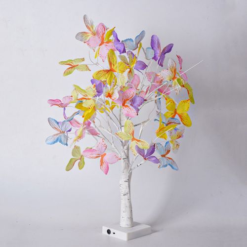 LED colorful butterfly birch tree lights Christmas decoration lights
