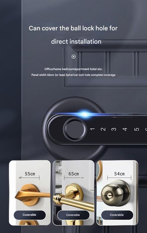 Household Indoor Smart Lock! Fingerprint & Password Dual Unlocking, Alloy Material Compatible with Wooden Doors Partition Doors, Universal for Bedroom & Office Doors, Electronic Door Lock Safe & Convenient
