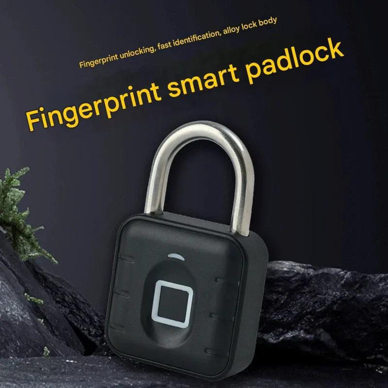 Fingerprint padlock electronic lock password lock small lock student locker U-shaped power meter cabinet fingerprint smart lock