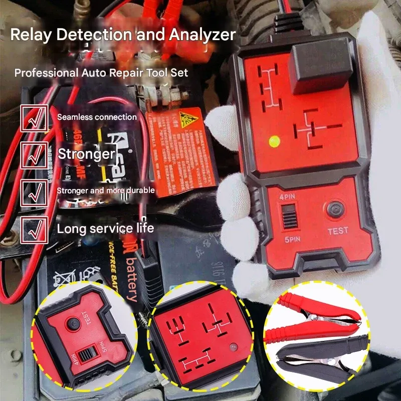 Car battery tester 12V relay battery tester 4, 5 pin switch fast detection