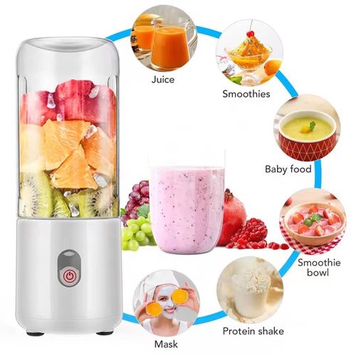 It is down in price！Portable 500ML Electric Juicer Blender Rechargeable Mini USB Juicer 6 Blades Smoothie Fruit Professor Wireless at Home