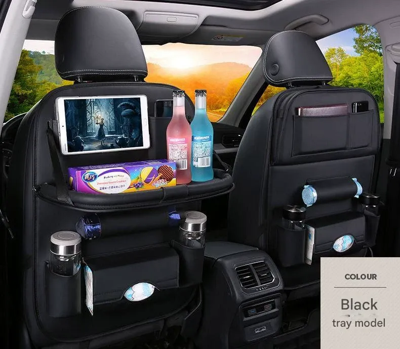 Car supplies seat storage bag foldable dining table multi-function storage car storage bag