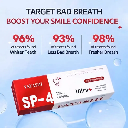 YAYASHI SP-4 Probiotic Whitening Toothpaste | Remove Stains & Fresh Breath in Ghana