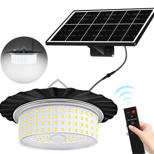 244 LED solar hanging light with motion sensor remote control, suitable for outdoor use, waterproof, ideal for garden, camping