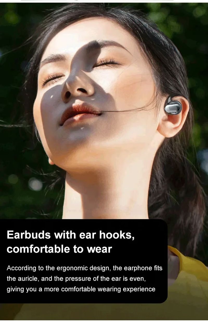 TWS wireless bone conduction digital Bluetooth earbuds