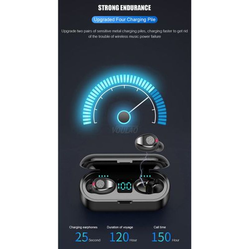 EAGEAT F9 Bluetooth Headset Headphones Fingerprint Touch