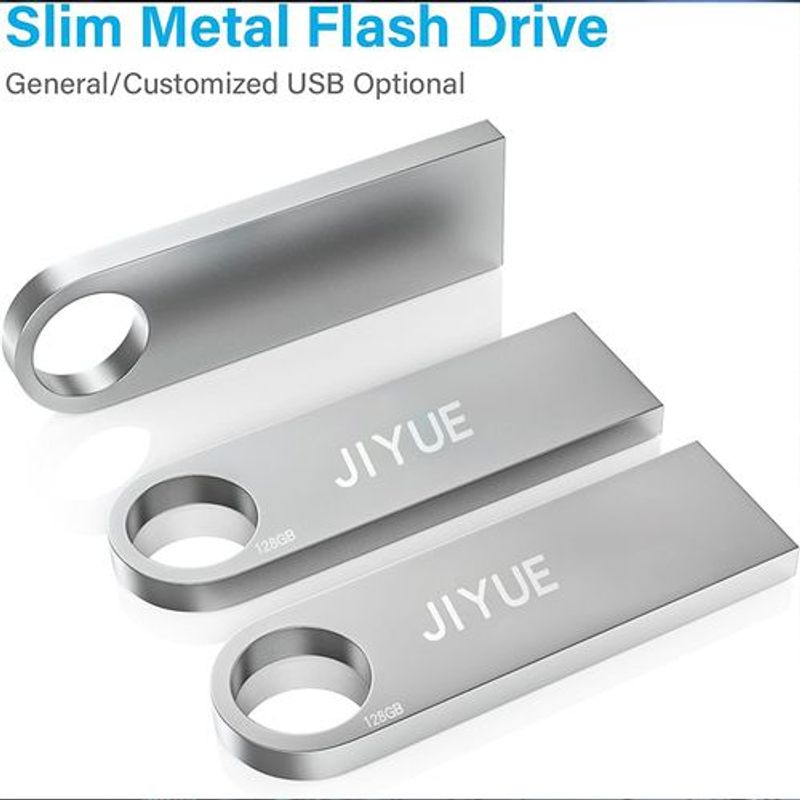 JIYUE Flash Drive 256GB Metal OTG Micro USB Type-C