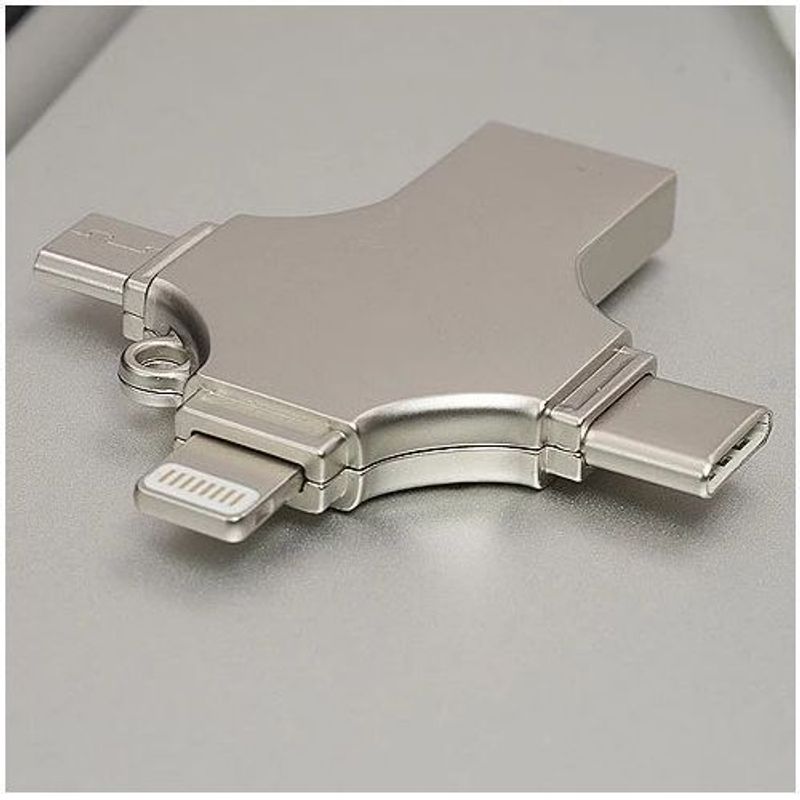 Share this product    Otg 128GB Ultra OTG Micro USB Type-c Lightning 4in1 Flash Drive