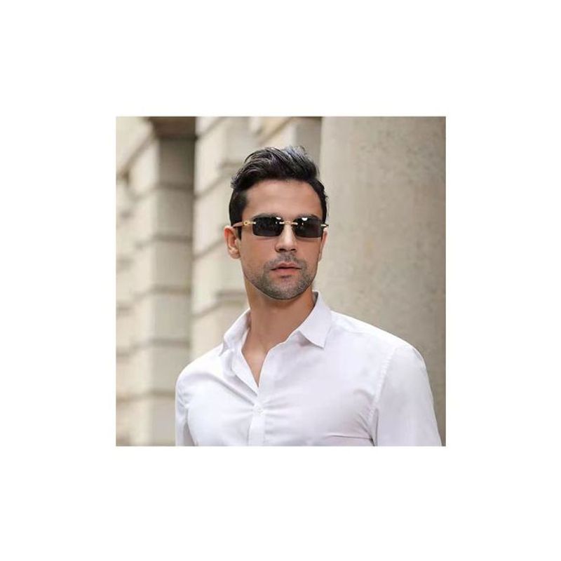 Men's Ultral Clear Rimless Sunglasses