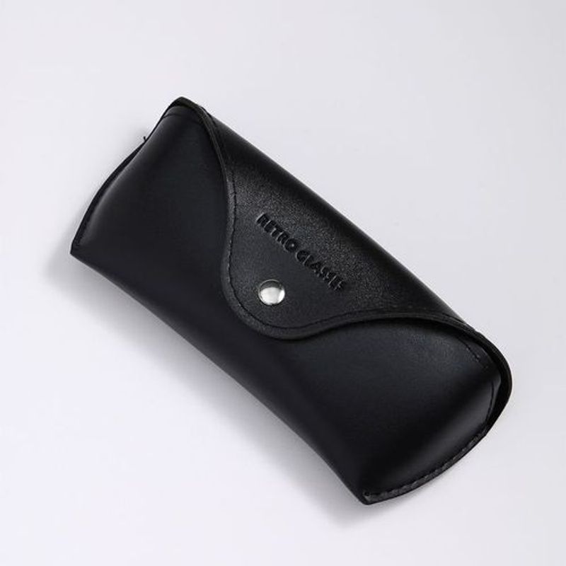Silver Frameless Unisex Glasses + Leather Case
