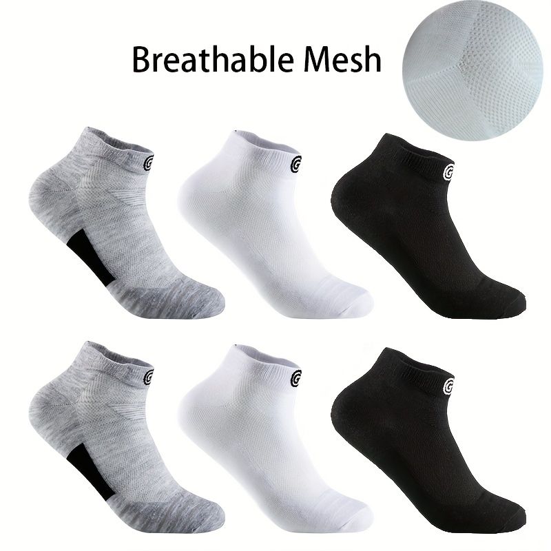 6 pairs of men's low cut sports socks