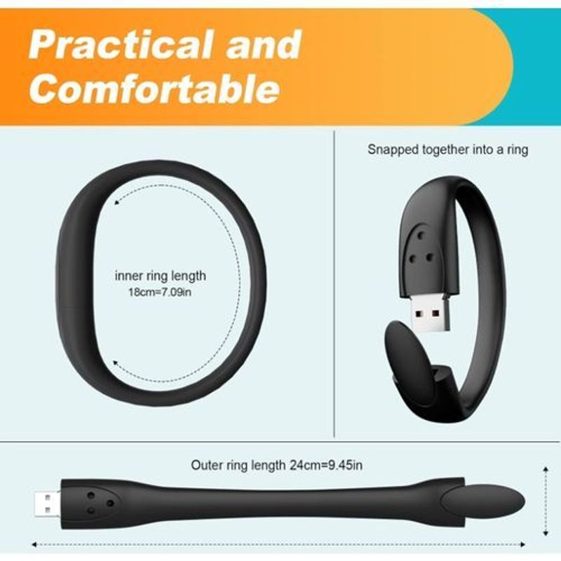 64GB Pen Flash Drive USB 2.0 Black Wristband Thumb Drive Memory Stick