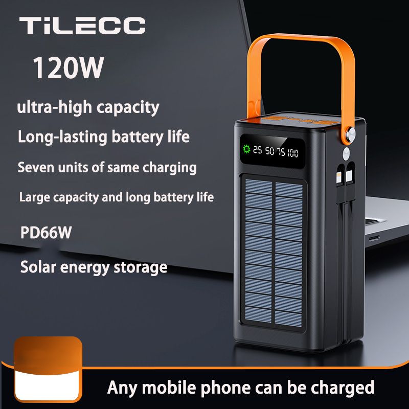 120W Super Fast Charging 60000 mAh Power Bank 100% sufficient capacity for mobile power supply for various mobile phones