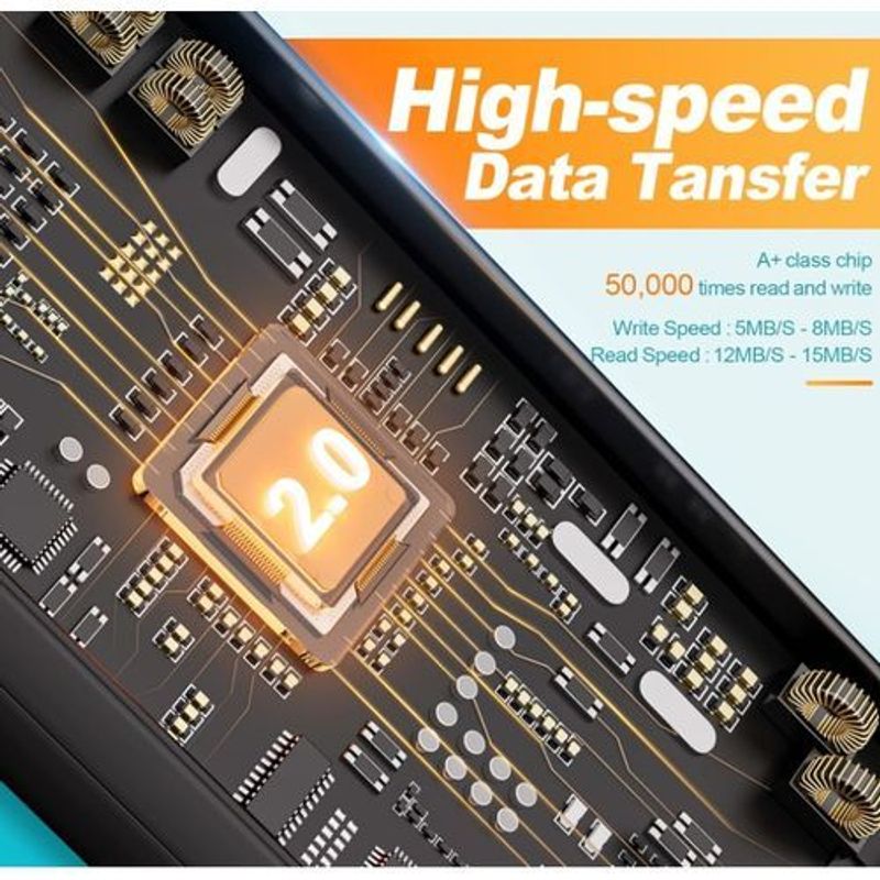 64GB Pen Flash Drive USB 2.0 Black Wristband Thumb Drive Memory Stick