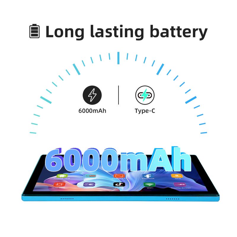 Nodazz 10.1-inch adult tablet Android 12 Sim 8GB+512GB Storage keyboard tablet (black)