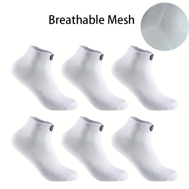6 pairs of men's low cut sports socks