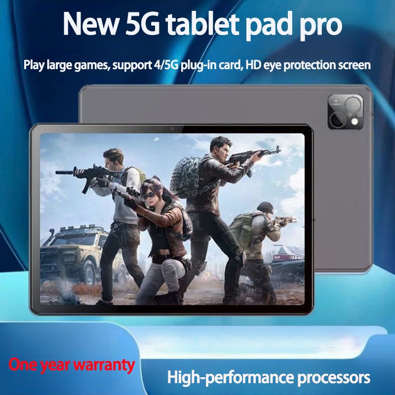 New 4-5G tablet 2-in-1 high-definition eye protection, gaming, entertainment, learning tablet iPad