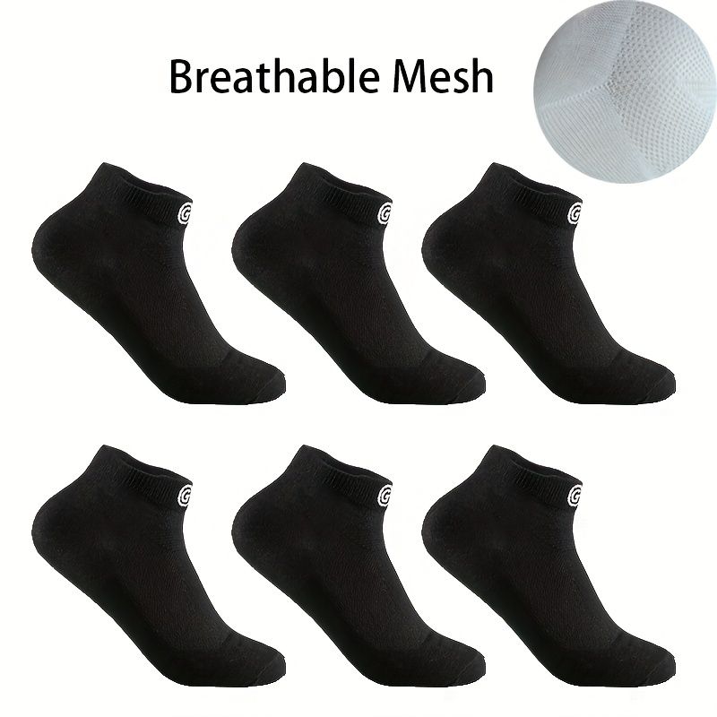 6 pairs of men's low cut sports socks