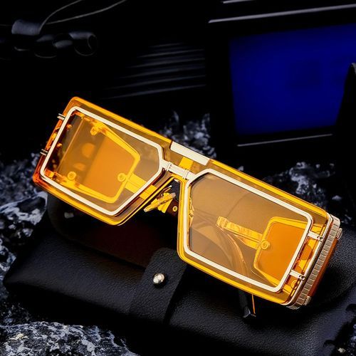 Anti-Glare Men's Sunglasses, Secure Fit With Adjustable Nose Pads, 4 Lens Colors For Outdoor Use
