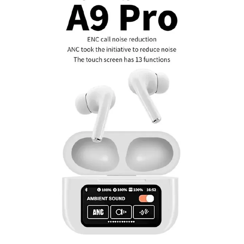 A9 Pro Wireless Bluetooth Earphones LED Touchscreen Earphones Noise Cancelling Earplugs