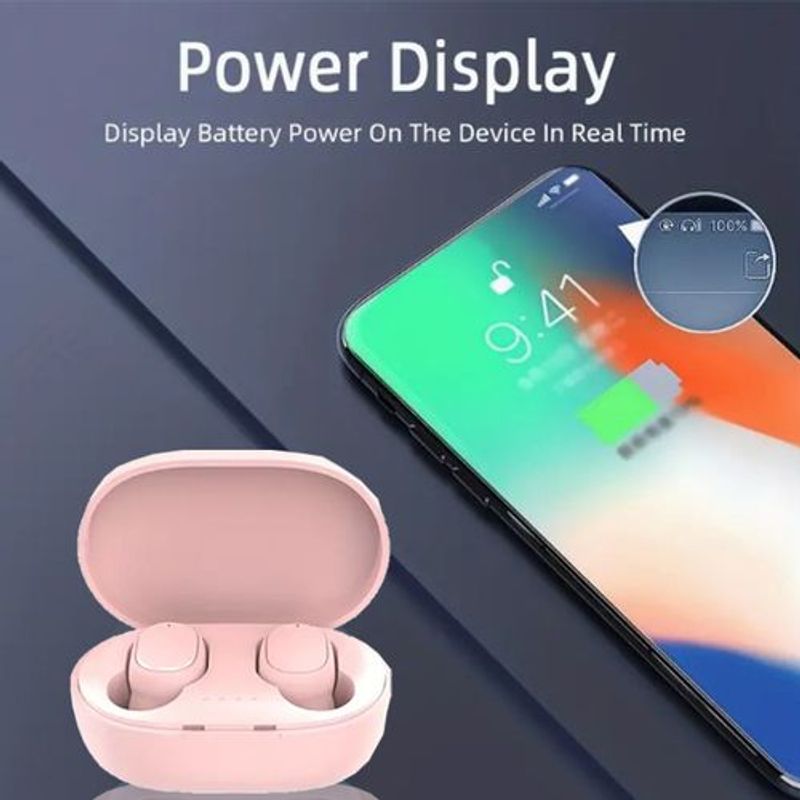 EAGEAT Wireless Earpods Bluetooth 5.0 Earphones Pink