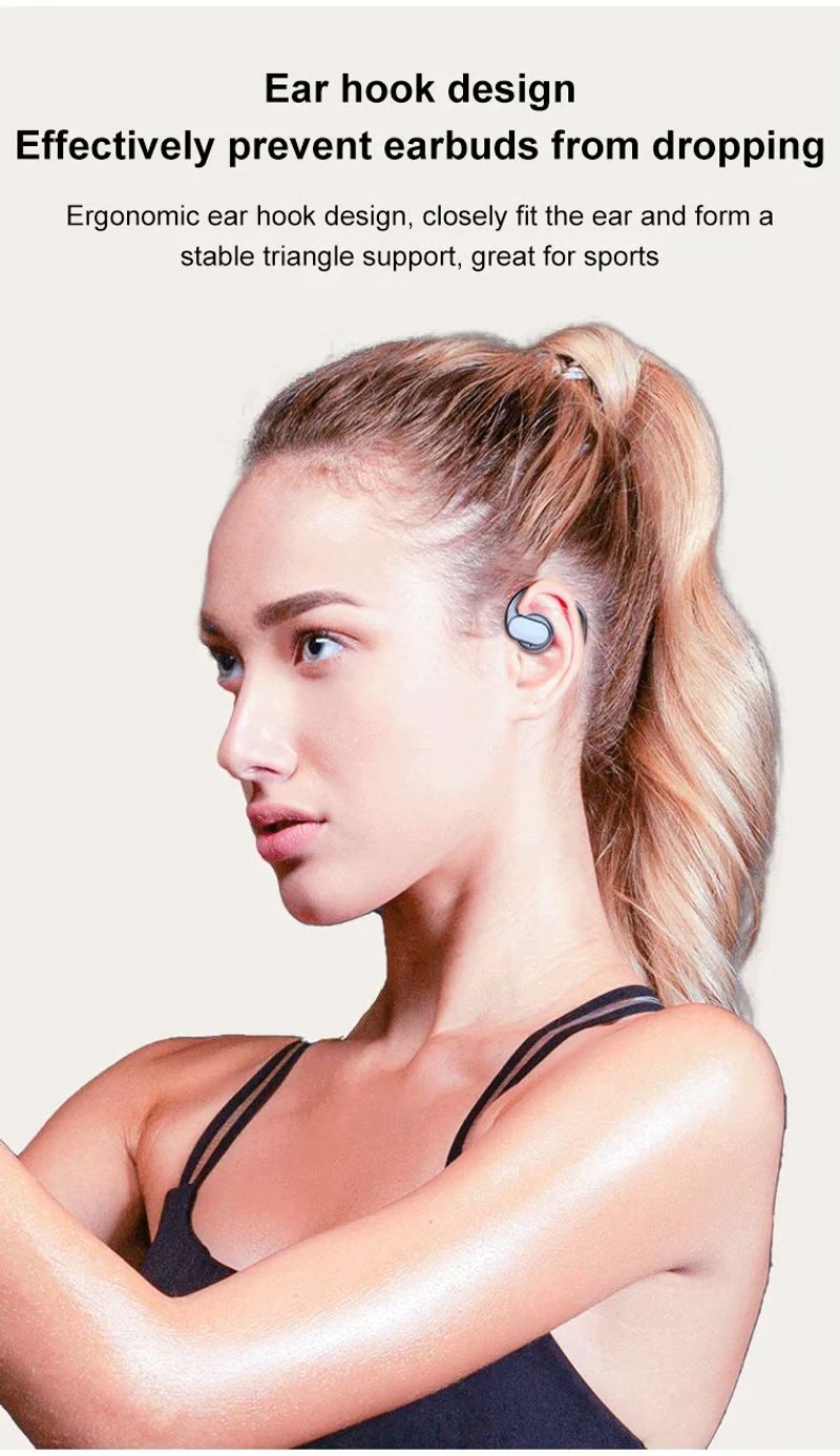 TWS wireless bone conduction digital Bluetooth earbuds