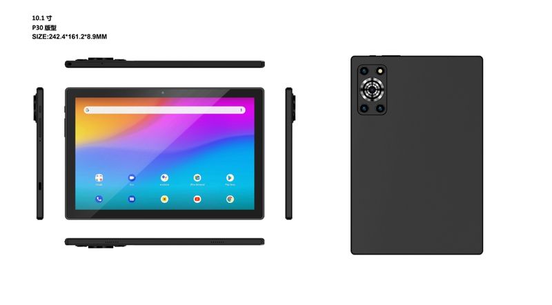 Nodazz 10.1-inch adult tablet Android 12 Sim 8GB+512GB Storage keyboard tablet (black)