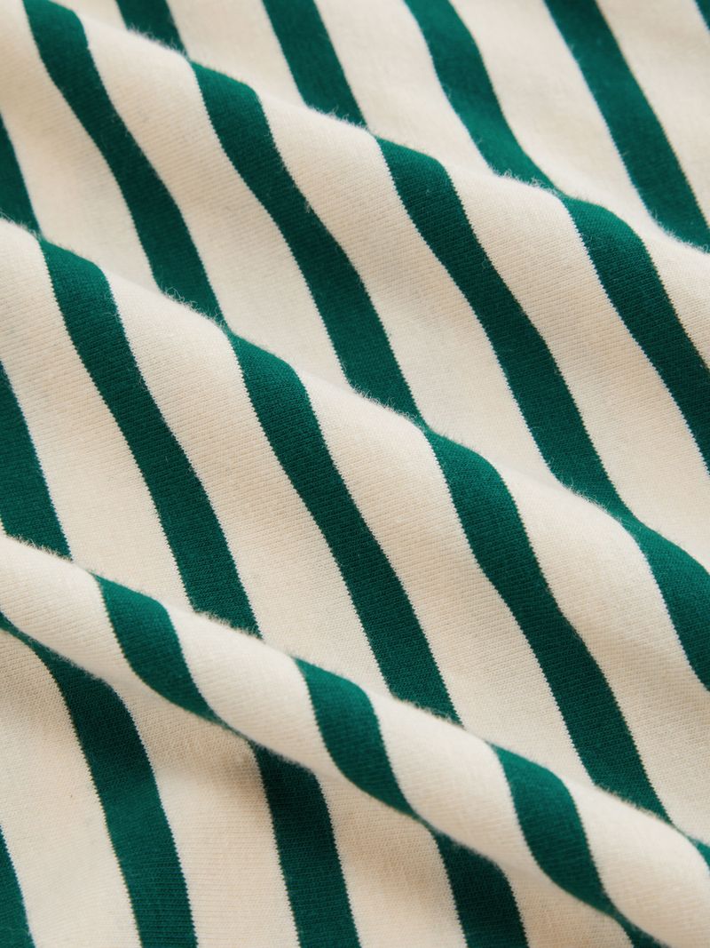 V-neck Stripe Shirred Bowknot Maxi Dress