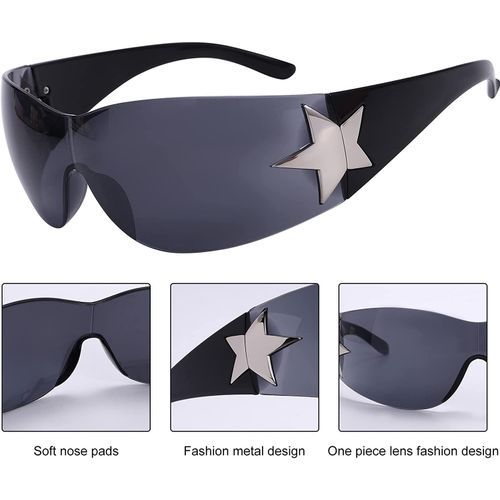 Y2k Men's And Women's One Piece Rimless Sunglasses