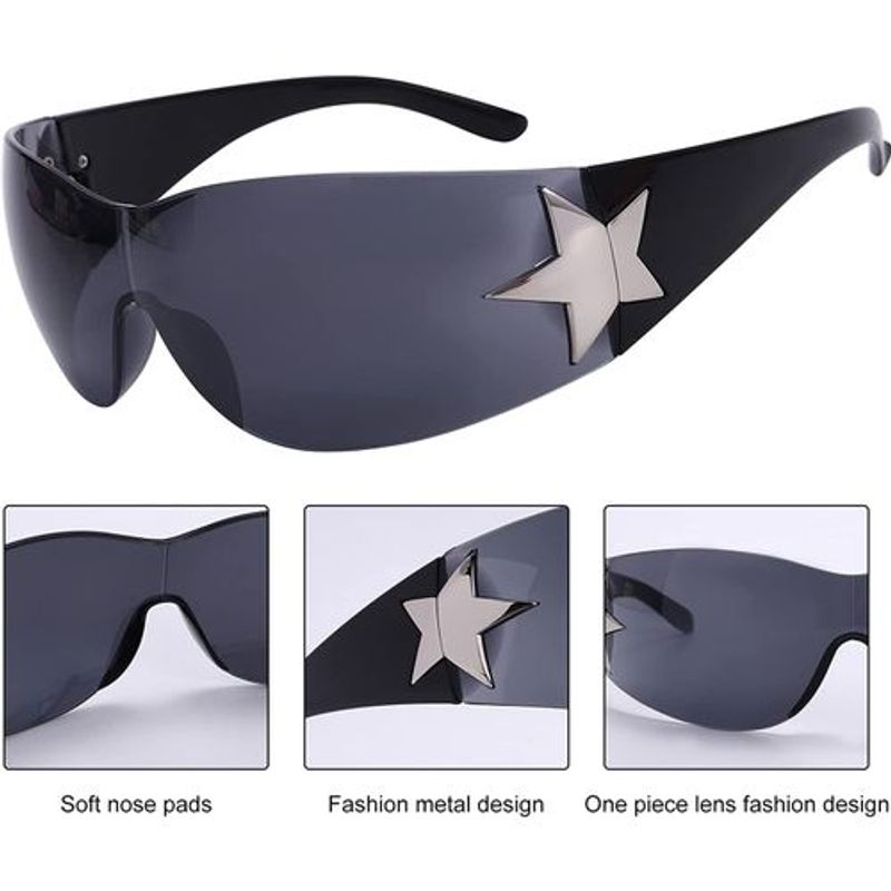 Y2k Men's And Women's One Piece Rimless Sunglasses