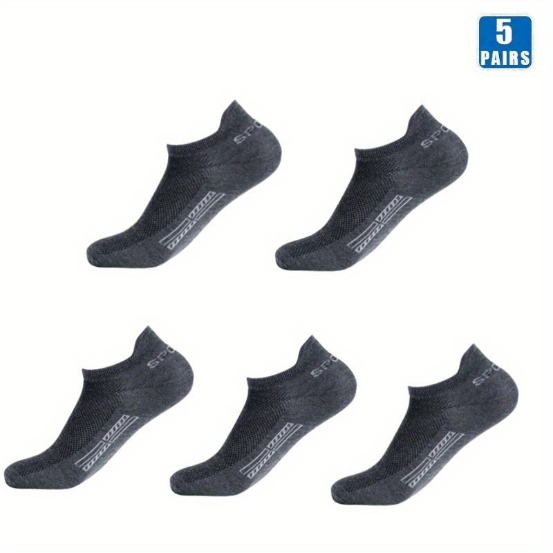 5 pairs of men's low cut mesh socks