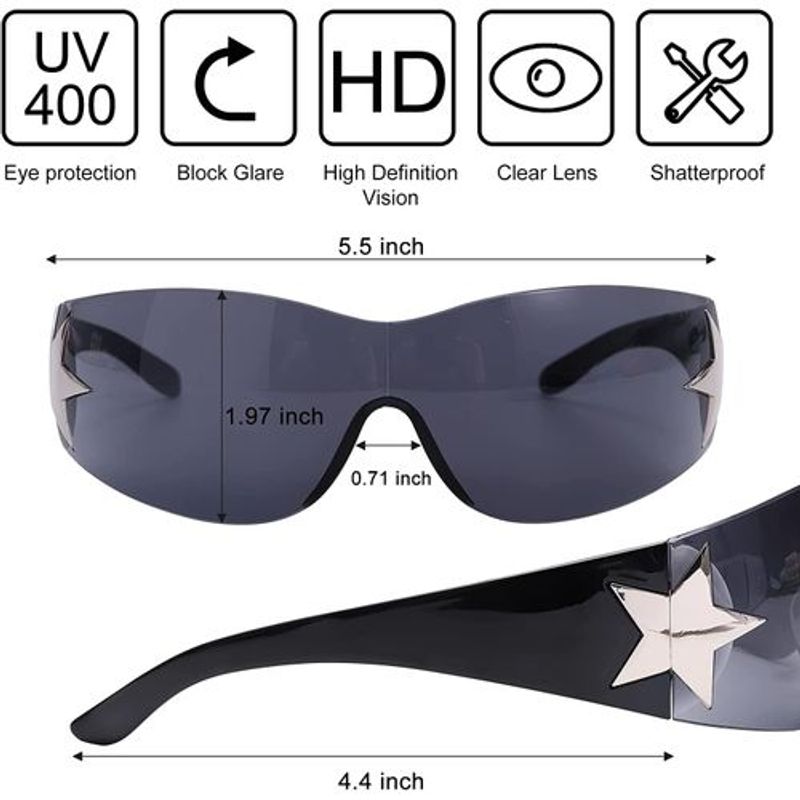 Y2k Men's And Women's One Piece Rimless Sunglasses