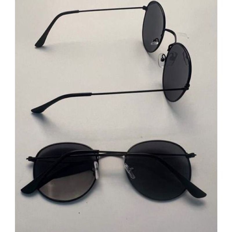 Black Luxury Round Sunglasses - Designer Sunglasses