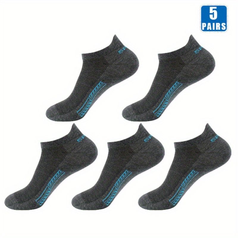 5 pairs of men's low cut mesh socks