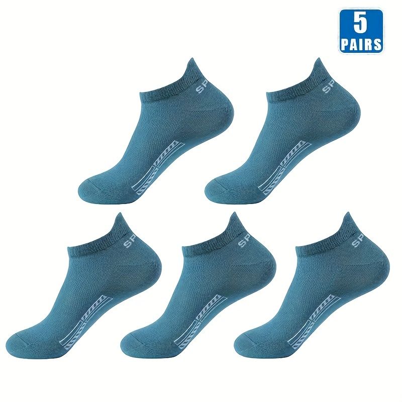 5 pairs of men's low cut mesh socks