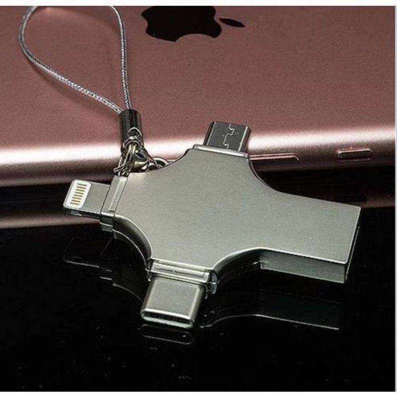 Share this product    Otg 128GB Ultra OTG Micro USB Type-c Lightning 4in1 Flash Drive
